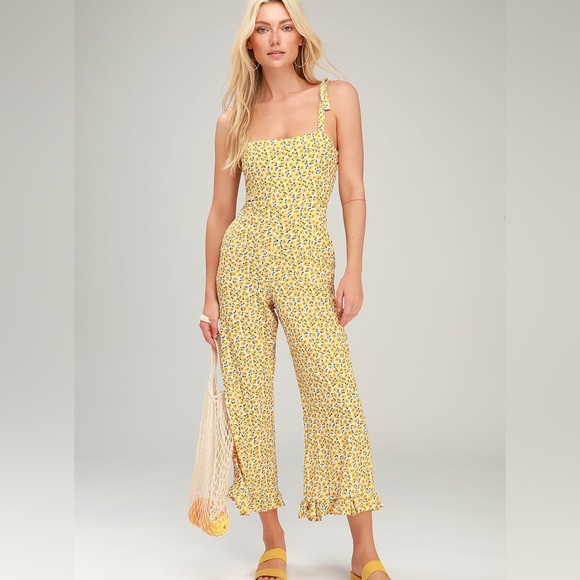 Faithful the Brand Yellow Floral Jumpsuit - Picture 3 of 14